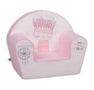 Sillón Infantil Rosa Blanco Indio Love Ethnic