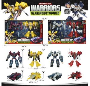 Set 2 Robot Transformer Avión Y Tanque Warriors