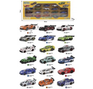 Set 20 Coches Metal Carreras 1:64 Mini Model