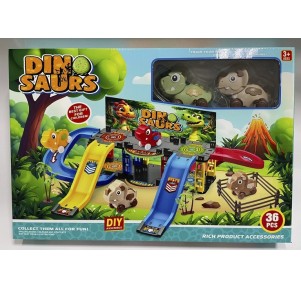 Pista Parque Dinosaurios 36 Piezas Dinosaurs