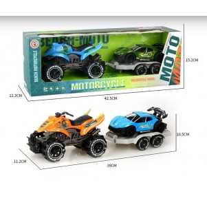 Set Quad + Remolque Coche Carreras Fricción Beach