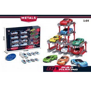 Parking 8 Plazas Con 8 Coches 1:64 Build