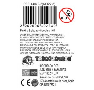 Parking 8 Plazas Con 8 Coches 1:64 Build