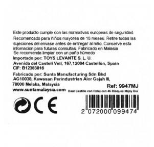 Baúl Castillo con Reloj con 45 Bloques Mijoy Bio