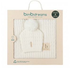 Set manta 70 x 90 + gorrito punto BimbiDreams