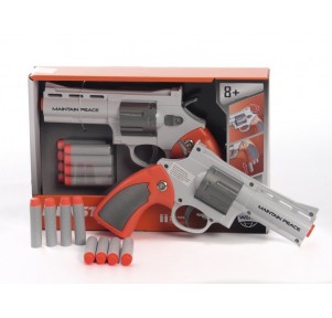 Pistola Revolver con 8 Balas Foam Blaster Zone