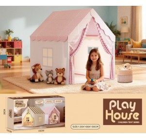Casita Tela Play House Rosa 120x100x130 Cm