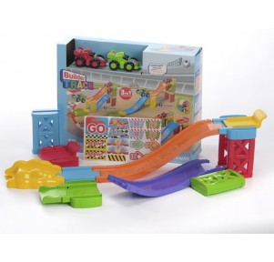 Pista Lineal 2 Coches Carreras 3en1 Builder Track