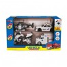 Playset 4 Vehículos Emergencias Luz Y Sonido 1:20