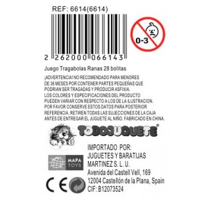 Juego Tragabolas Ranas Hungry Frog