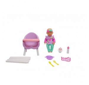 Muñeco Bebé 35 cm en Trona de 48 cm 2 surtidos