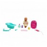 Muñeco Bebé 30 cm con Bañera y Accesorios Baño