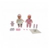 Set 2 Muñecos Bebé Mellizos 35cm y Accesorios 2Sdo