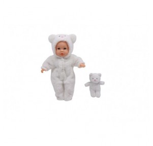 Muñeco Bebé 35cm Pijama Animalito + Peluche Surtid