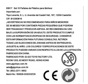 Set 10 Pañales de Plástico para Muñeco Dream