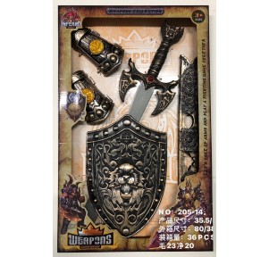 Set Escudo Con Espada Medieval Inferno Weapons