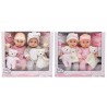 Set 2 Muñecos Bebé Mellizos 35cm y Accesorios 2Sdo