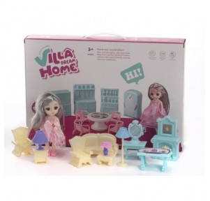 Muñeca Con Mobiliario Salón...