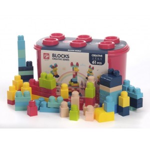 Cubo Bloques Construcción 61 Piezas Level 2