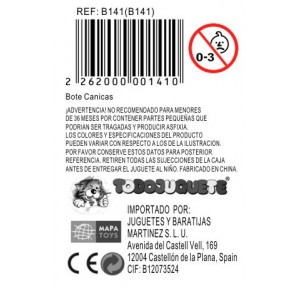 Bote Canicas 3 Tamaños Marbel Showdown