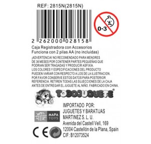Caja Registradora Scanner Cinta Y Cesta My Funny