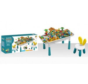 Mesa Bloques Multifuncional 2 Sillas 303 Piezas