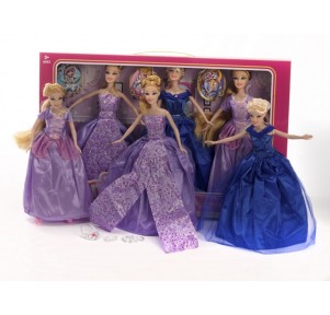 Set 3 Muñecas Princesas Con Joyas Baonier