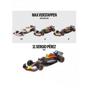 Set 4 Coches Metal 1:43 F1 Red BullBurago