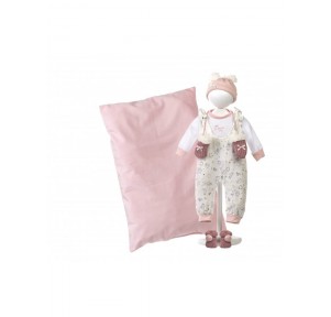 Vestido y Cojín Rosa Recién Nacido 43-44cm
