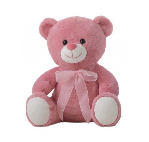 Peluche Oso Rosa Lazo 80 Cm