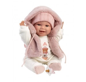 Muñeca Chloe Sonrisas 38cm Chaleco Pelo
