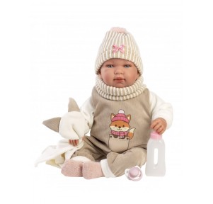 Muñeca Tina LLorona Recién Nacida 44cm Zorro