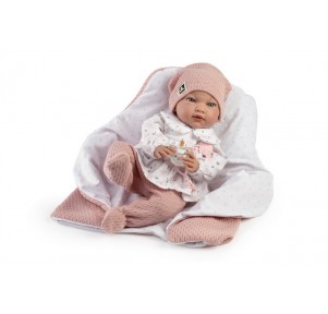 Muñeca Classic Sonia Peso 42cm Mantita Rosa