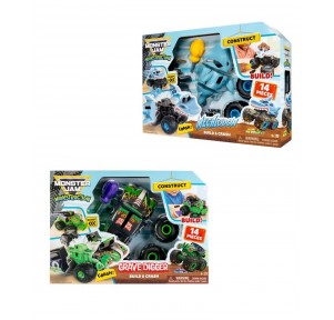 Monster Jam Vehículo de 20 cm. Construye y Choca