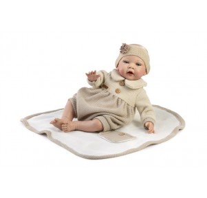 Reborn Montessori Nuria 42cm Quality Manta Beig