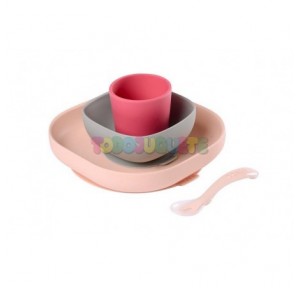 Set vajilla silicona 4 piezas Beaba