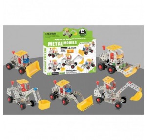 Excavadora 5 En 1 Metal Blocks 139 Piezas