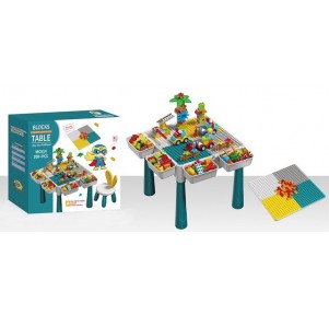 Mesa Con 200 Bloques Construcción Con Silla