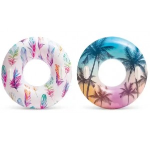 Flotador circular asas transparente 97 cm