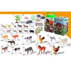 Bote Con Asa Animales Granja 50 Piezas Manor Ranch