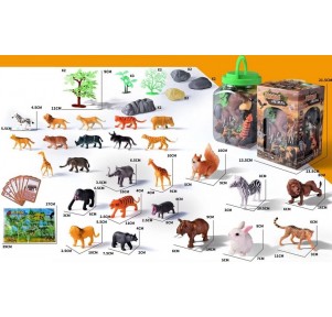 Bote Animales Selva 50 Piezas Jungle Animals