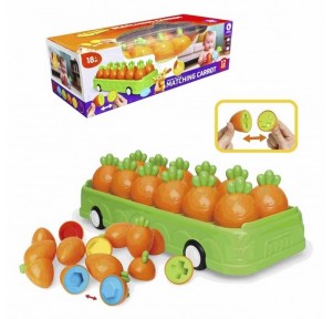 Vehículo 30cm 12 Zanahorias Formas Matching Carrot