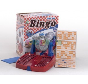 Bingo Lotto Grande 90 Números y 48 Cartones Rojo