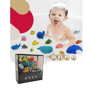 Set Animales Océano Vinilo 14 Piezas Bath Doll