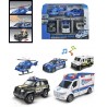 Set 5 Vehículos Policía Luz Y Sonido