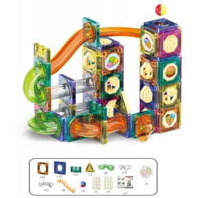 94 Pzs. Magnéticas 3D Tubos y Bolas Magic Magnetic