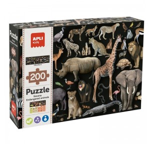 Puzzle 200 Animales Amenazados Sábana