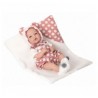 Muñeca Mia Llorona Mantita Topos 40cm