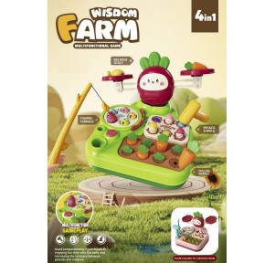 Juego 4 En 1 Farm Wisdom Colores Sdos. Verde-rosa