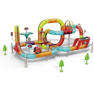Vías Tren Tubular 93 Piezas Luz Y Música Twisty Go